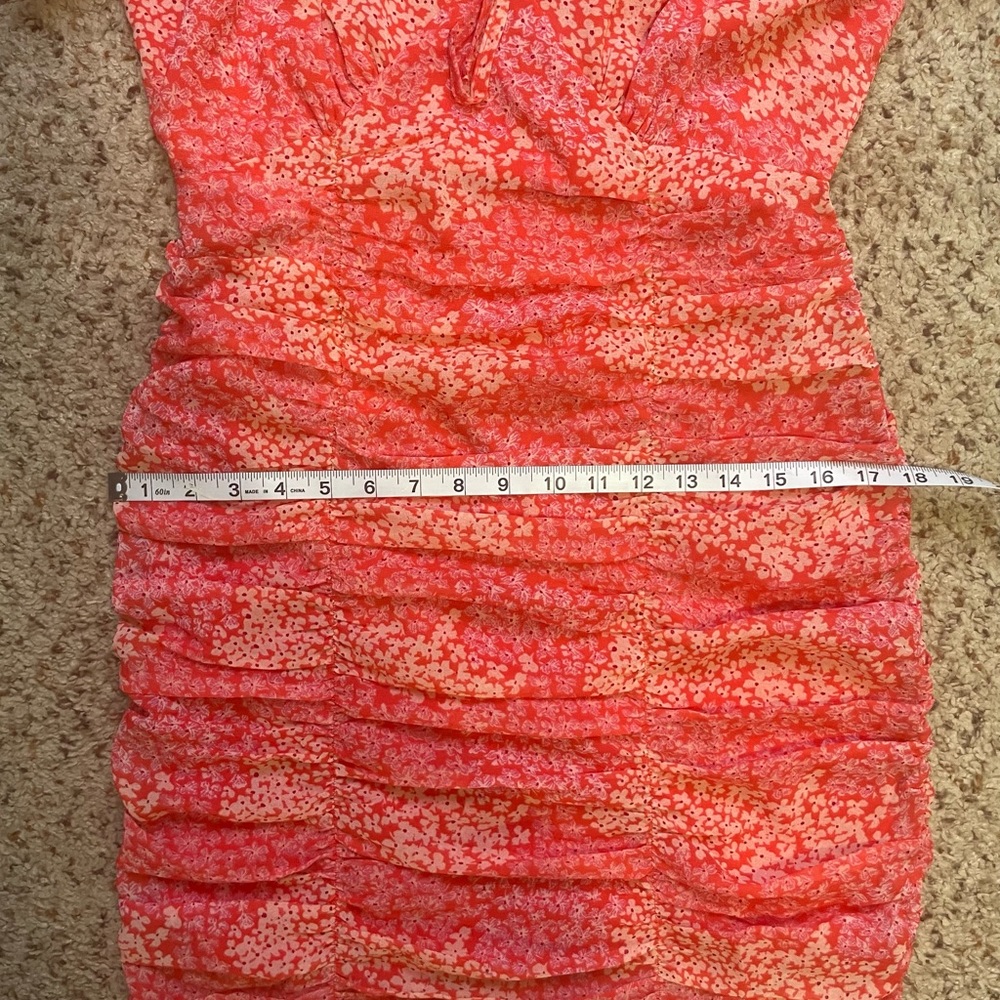 Pink Orange Floral Mini Dress - Picture 10 of 12